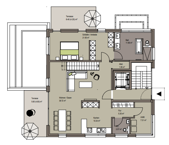 IHRE NEUBAU GARTENWOHNUNG ÜBER ZWEI ETAGEN IN UNSCHLAGBARER LAGE !